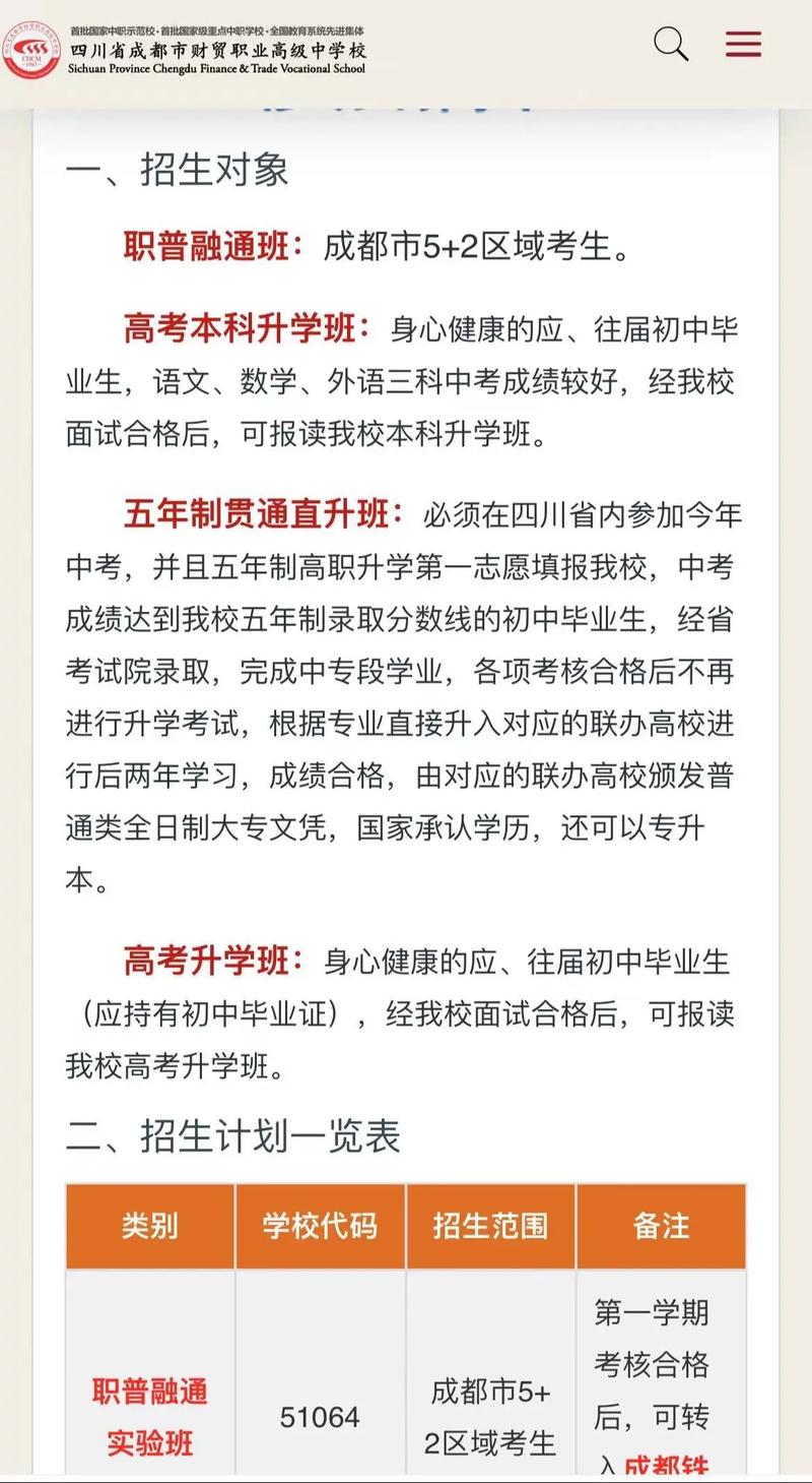 成都市财贸职业高级中学校招生简章_成都市财贸职业高级中学是公办还是私办-第2张图片-职教招生网 成都市财贸职业高级中学校招生简章_成都市财贸职业高级中学是公办还是私办-第2张图片-职教招生网